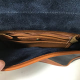 Vintage Dooney & Bourke Two-Tone Blue & Brown Leather Convertible Bag