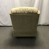 Modern Tan Microsuede Upholstered Rocking Recliner