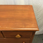 Vintage Solid Maple 4-Drawer Chest of Drawers & Desk