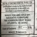 Retired Modern Mission Havertys' "Vintage Autumn" Leather Queen Sleeper Sofa