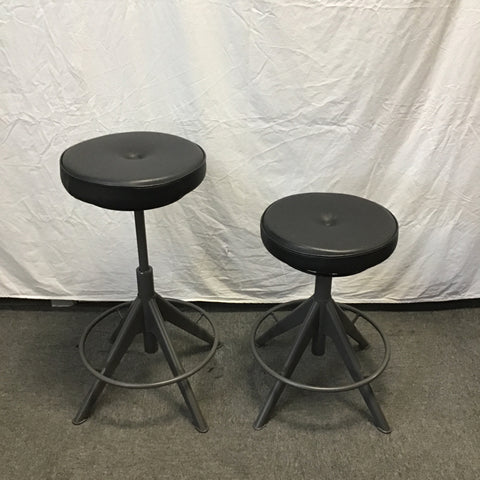 Pair of IKEA TROLLBERGET Grey Adjustable-Height Stools