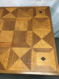 Vintage Custom Mixed Maple & Walnut Veneer Card Table