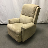 Modern Tan Microsuede Upholstered Rocking Recliner
