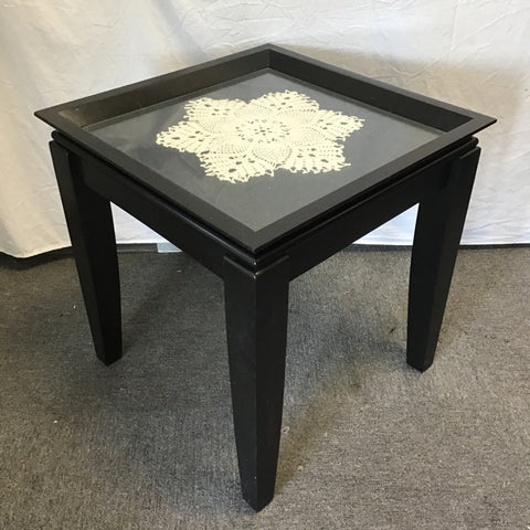 Single Black Ashley Furniture "Delormy" Black End Table