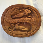 Signed Original Wood Carving of Wind Surfers by Walt Marble