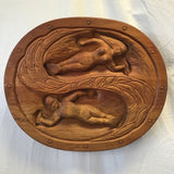Signed Original Wood Carving of Wind Surfers by Walt Marble