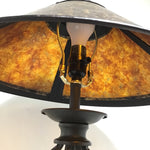 Craftsman Brown Metal Spiral & Mica Table Lamp