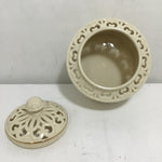 Vintage Round Lenox Cream Porcelain "Versailles" Candlebox