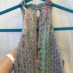 Saylor Rainbow Sequin Halter Mini Dress