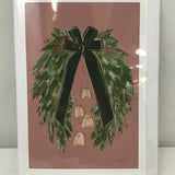 Norabloom Pink Wreath 5x7 Greeting Card