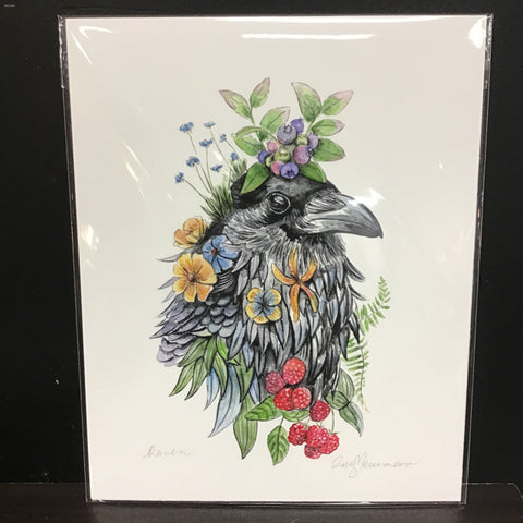 Cruz Illustrations "Raven" 8x10 Signed Art Print