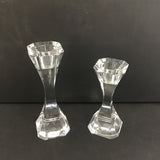 2pc Modern Villeroy & Boch "Cocktail Club" Crystal Candle Holders