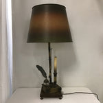 Vintage Ethan Allen Metal Poetry Table Lamp