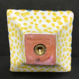 Single Retired Mackenzie-Childs "Torquay" Square Ceramic Drawer Pull