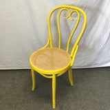 Vintage Yellow Bentwood Bistro/Cafe Chair w/ Caned Seat