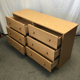 Modern Faux-Cherry Laminate 6-Drawer Dresser