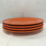 Set of 4 Fun Factory Orange 11" Dinner Plates