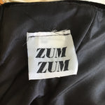 Vintage 1980's Zum Zum Black & White Satin Mini Dress