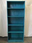 Modern Blue Painted Laminate 5-Tier Shelf
