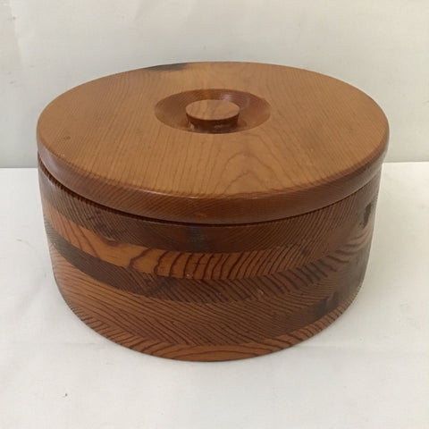 Vintage Turned Solid Pine Bowl