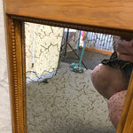 Vintage Mid-Century Modern/Regency Solid Maple Mirrored Wall Display Shelf