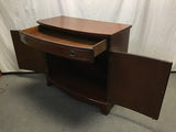 Vintage Birdseye Maple & Walnut Veneers Bow-Front Buffet