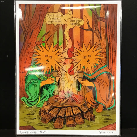 Yen Ospina "Everything's Okay" 8.5x11 Signed Art Print