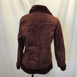 Wilsons Maxima Brown/Purple Leather Coat