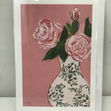 Norabloom Pink Rose 5x7 Greeting Card