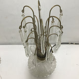 Pair of Vintage Art Deco Budoir Waterfall Crystal Table Lamps