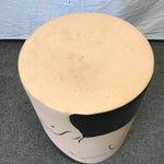 Modern Urban Outfitters "Female Form" Black & Tan Ceramic Side Table