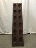 Vintage Solid Cedar 24-Bottle Folding Wine Display Rack