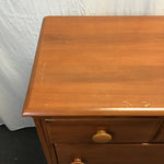 Vintage Solid Maple 4-Drawer Chest of Drawers & Desk