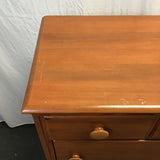 Vintage Solid Maple 4-Drawer Chest of Drawers & Desk