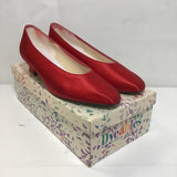 1980's Red Dyeables Kitten Heel Pumps