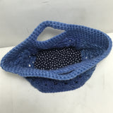Sarahjane Harrigan Blue Crocheted Mini Tote