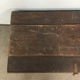 Vintage Dark-Stained Solid Pine Trunk