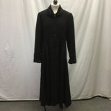 Vintage Fleece Dreams Black Wool Princess-Cut Long Coat