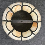 Vintage Off-White 8-Petal Stained Glass Shade