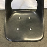Vintage MCM Black Fiberglass Shell Dining Chair