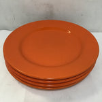 Set of 4 Fun Factory Orange 11" Dinner Plates