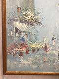 Framed Signed Original City Still Life Oil Painting