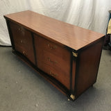 Vintage MCM Bassett Walnut Veneer 6-Drawer Dresser