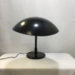 Vintage Mid-Century Atomic Black Metal Dome Table Lamp