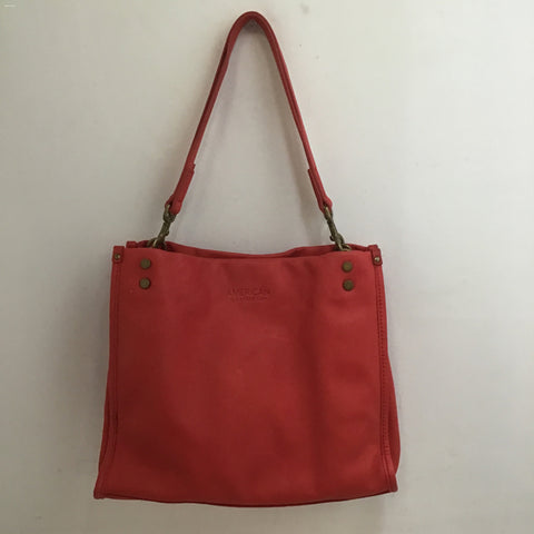Modern American Leather Co. Red Leather "Lenox" Triple Entry Satchel