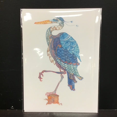 Marika Chew "Great Blue Heron" Greeting Card