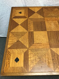 Vintage Custom Mixed Maple & Walnut Veneer Card Table