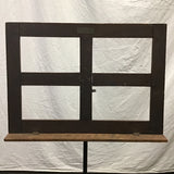 Vintage Portable Oak & Metal Adjustable-Height Music Stand