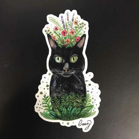 Cruz Illustrations "Black Cat" Sticker