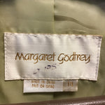 Vintage Magaret Godtrey Tan Leather Single-Breasted Coat